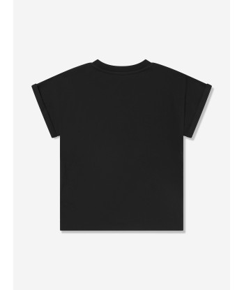 Balmain Girls Logo T-Shirt in Black Le MVP de beaucoup