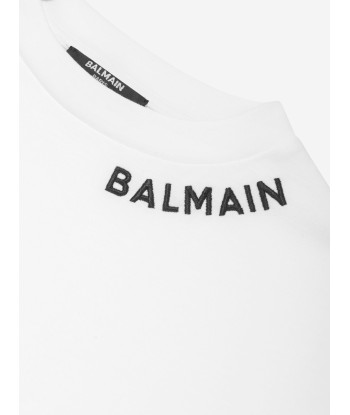 Balmain Girls Logo T-Shirt in White Comment ça marche