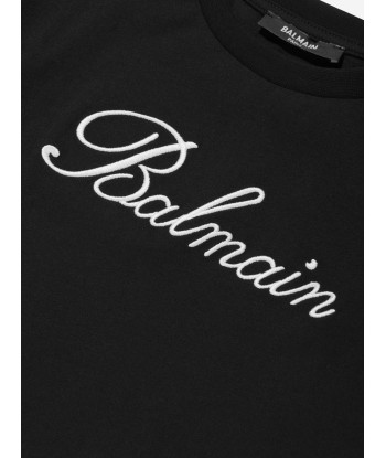 Balmain Girls Logo T-Shirt in Black Le MVP de beaucoup