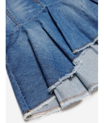 MARNI Girls Raw Cut Denim Skirt in Blue Comment ça marche