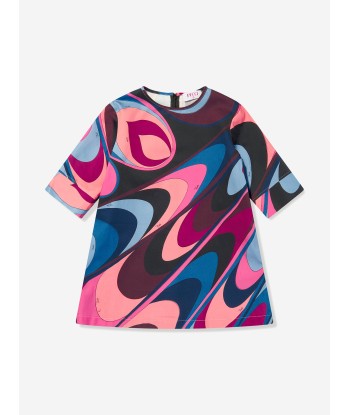 Pucci Girls Onde Print Dress in Multicolour Economisez 