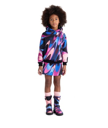 Pucci Girls Onde Print Hoodie in Multicolour français