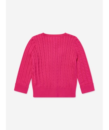 Ralph Lauren Baby Girls Mini Cable Cardigan in Pink online