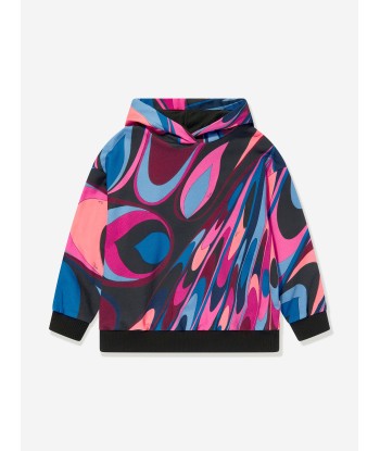 Pucci Girls Onde Print Hoodie in Multicolour français