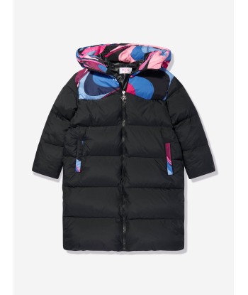 Pucci Girls Puffer Jacket in Black chez Cornerstreet bien 