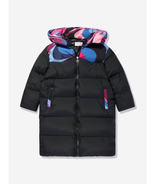 Pucci Girls Puffer Jacket in Black chez Cornerstreet bien 