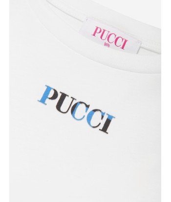 Pucci Girls Onde Jersey Dress in Ivory shop