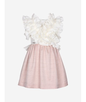 Jessie And James Girls Jabot Dress in Pink Jusqu'à 80% De Réduction