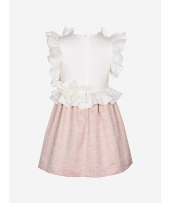 Jessie And James Girls Jabot Dress in Pink Jusqu'à 80% De Réduction