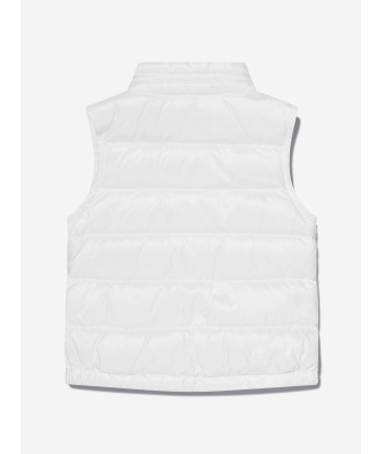 Moncler Enfant Baby Down Padded New Amaury Gilet in White la colonne vertébrale