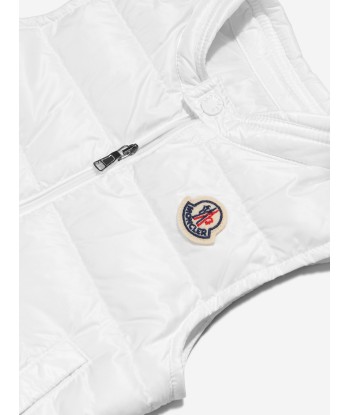 Moncler Enfant Baby Down Padded New Amaury Gilet in White la colonne vertébrale