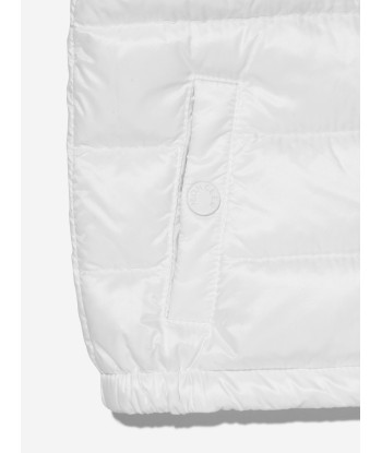 Moncler Enfant Baby Down Padded New Amaury Gilet in White la colonne vertébrale