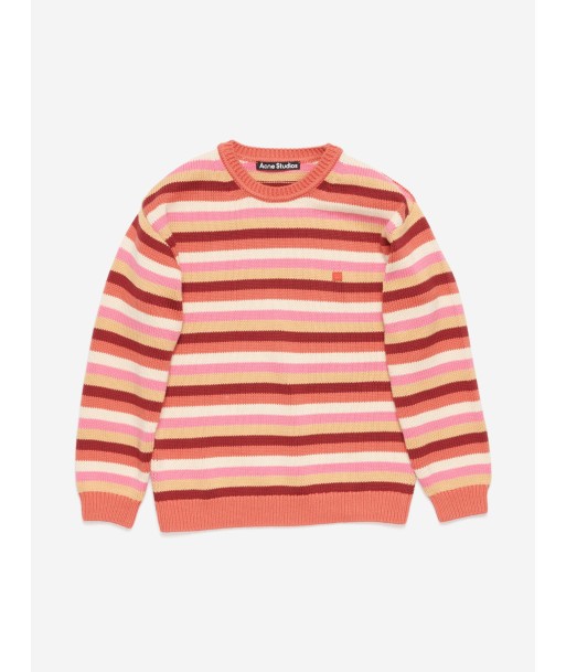 Acne Studios Kids Striped Knitted Jumper in Multicolour 2023