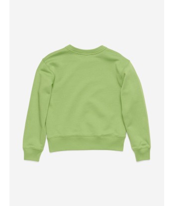 Acne Studios Kids Fairah Face Sweatshirt in Green meilleur choix