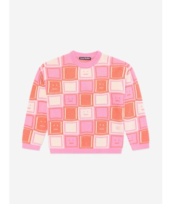 Acne Studios Kids Klock Wool Knitted Jumper in Pink À commander