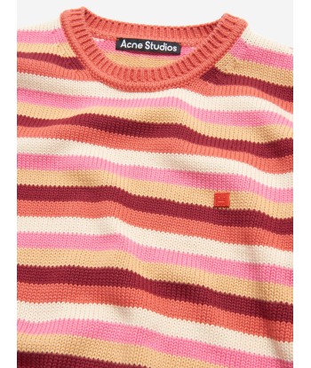 Acne Studios Kids Striped Knitted Jumper in Multicolour 2023