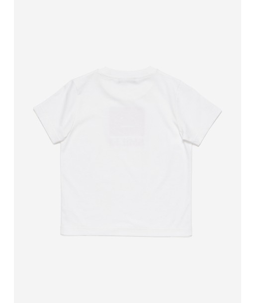 Acne Studios Kids Nash Smiling Face T-Shirt in White destockage