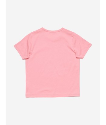 Acne Studios Kids Nash Face T-Shirt in Pink destockage