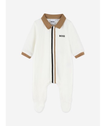 BOSS Baby Boys Logo Babygrow in Ivory 2023