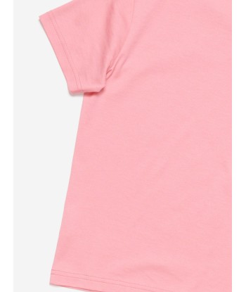 Acne Studios Kids Nash Face T-Shirt in Pink destockage