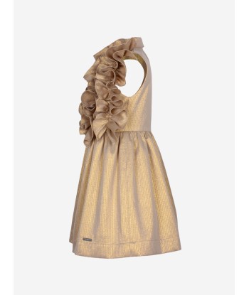 Jessie And James Girls Ripple Dress in Gold sur le site 