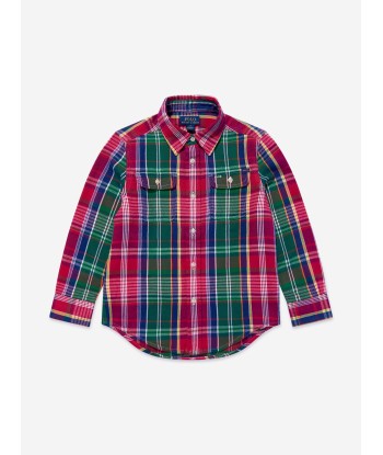 Ralph Lauren Boys Matlock Flannel Shirt in Red acheter