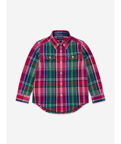 Ralph Lauren Boys Matlock Flannel Shirt in Red acheter