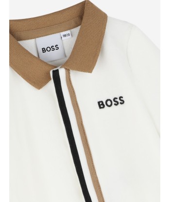 BOSS Baby Boys Logo Babygrow in Ivory 2023