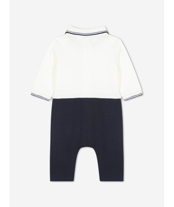 BOSS Baby Boys Polo Romper in Navy outlet