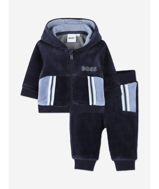 BOSS Baby Boys Logo tracksuit in Navy la colonne vertébrale