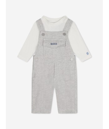 BOSS Baby Boys T-Shirt And Dungarees Gift Set in Grey Amélioration de cerveau avec