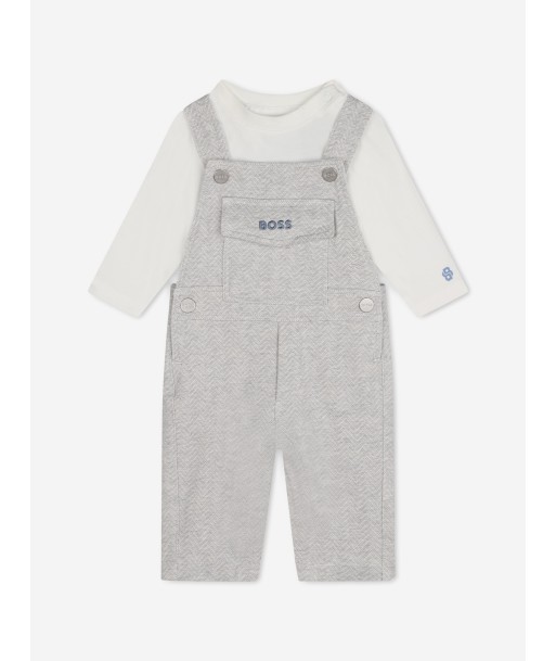 BOSS Baby Boys T-Shirt And Dungarees Gift Set in Grey Amélioration de cerveau avec