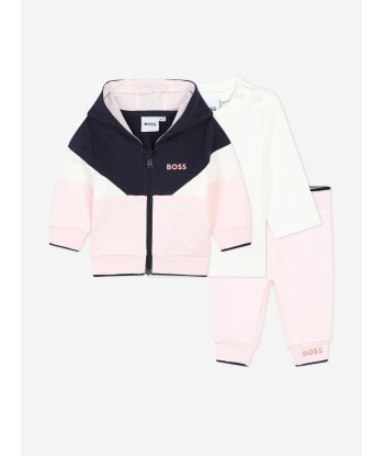 BOSS Baby Girls 3 Piece Tracksuit Set in Pink france