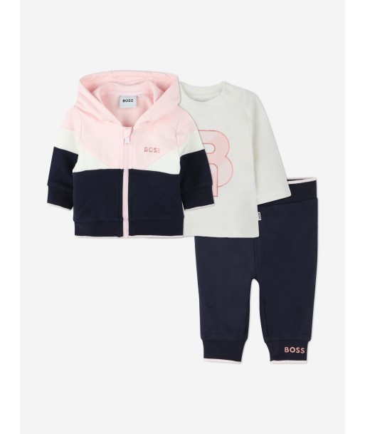 BOSS Baby Girls Tracksuit Set in Navy votre