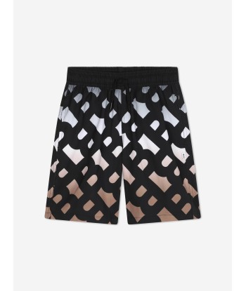 BOSS Boys Monograam Swin Shorts in Black Faites des économies