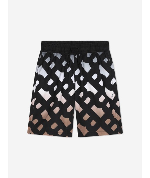 BOSS Boys Monograam Swin Shorts in Black Faites des économies