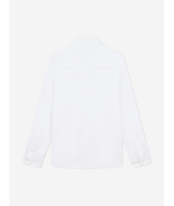 BOSS Boys Checked Shirt in White l'évolution des habitudes 