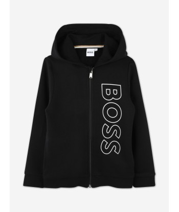 BOSS Boys Logo Tracksuit in Black de technologie