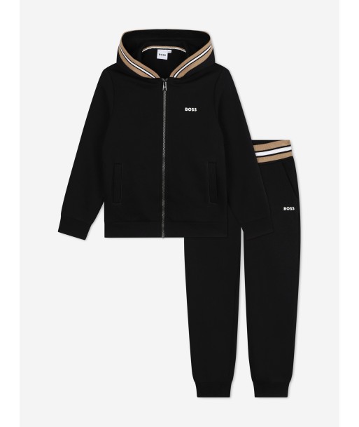 BOSS Boys Logo Tracksuit in Black livraison gratuite