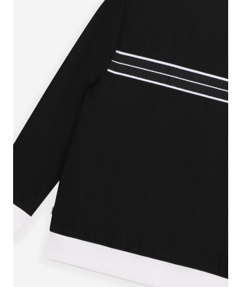 BOSS Boys Logo Zip Up Cardigan in Black sur le site 