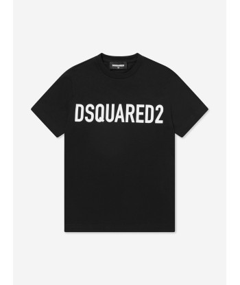 Dsquared2 Kids Logo Print T-Shirt in Black de l' environnement