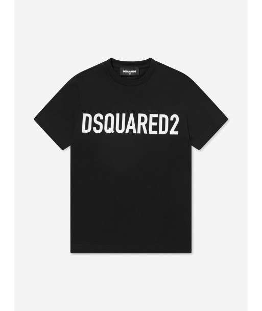 Dsquared2 Kids Logo Print T-Shirt in Black de l' environnement