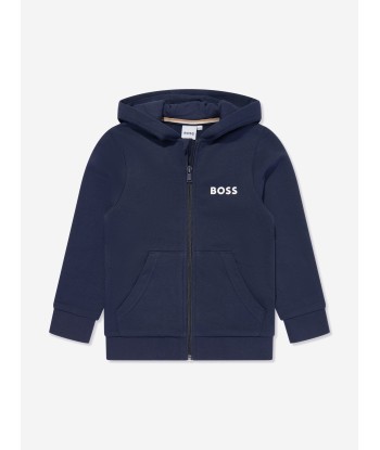 BOSS Boys Logo Tracksuit in Navy rembourrage situé sous