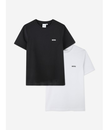 BOSS Boys Set Of 2 T-Shirts in Black À commander