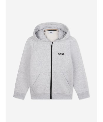 BOSS Boys Logo Tracksuit in Grey en linge