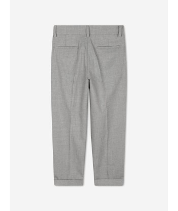 BOSS Boys Suit Trousers in Grey en ligne