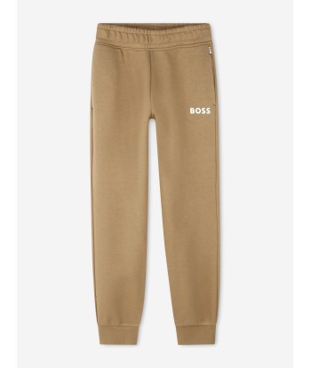 BOSS Boys Logo Joggers in Brown votre