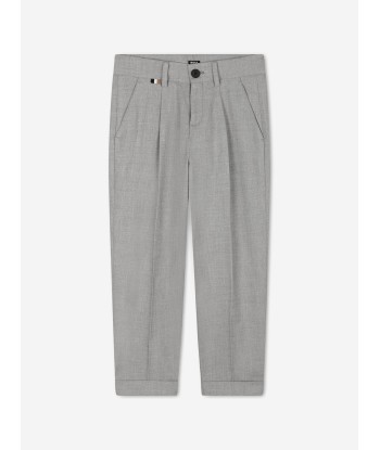 BOSS Boys Suit Trousers in Grey en ligne