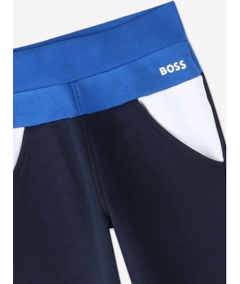 BOSS Boys Colourblock Joggers in Navy des créatures d'habitude