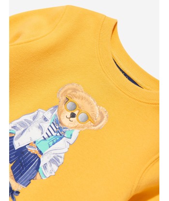 Ralph Lauren Girls Bear Sweatshirt in Yellow les ctes